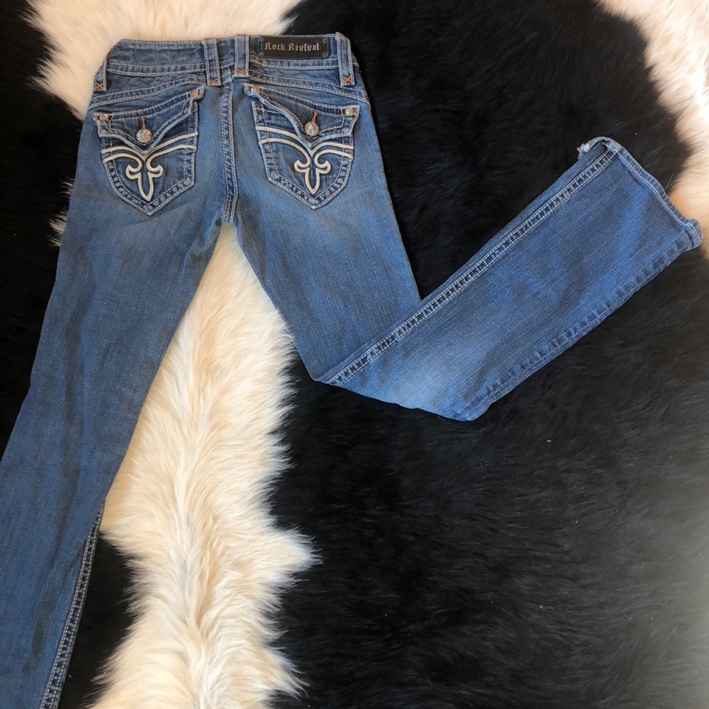 Size 26 boot cut rock revival jeans